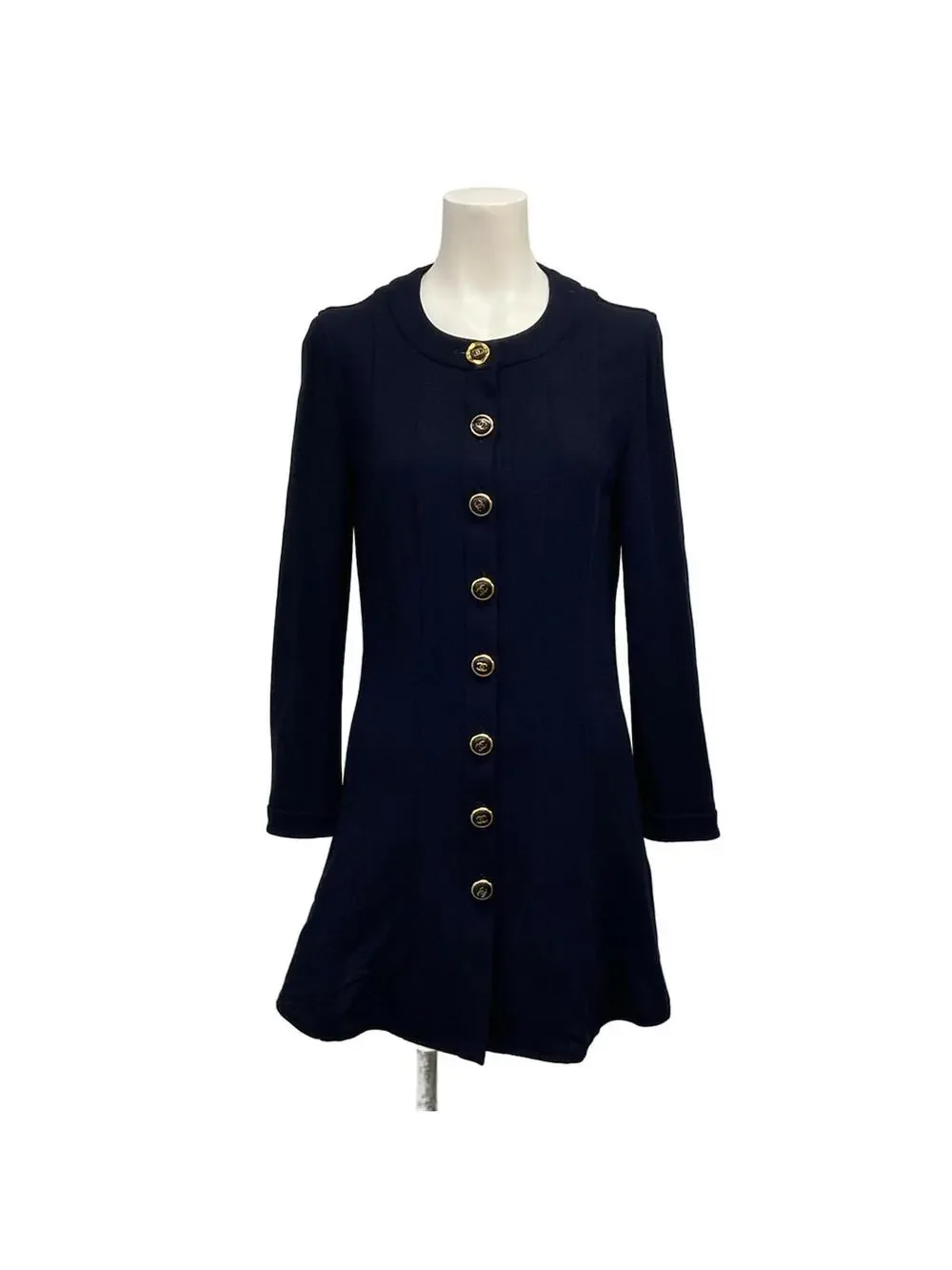 Chanel Navy Outer Fabric] Wool Women's #339226C12B